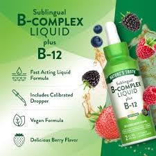 B Complex Liquid Plus B-12 Natural Berry Flavor 2 oz Pack of 2 N85875