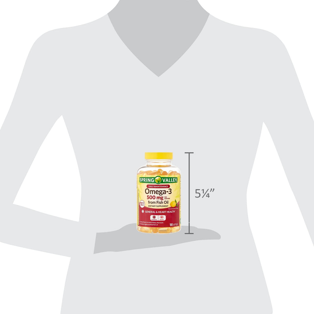 Omega-3 500 mg Fish Oil Dietary Supplements B8839