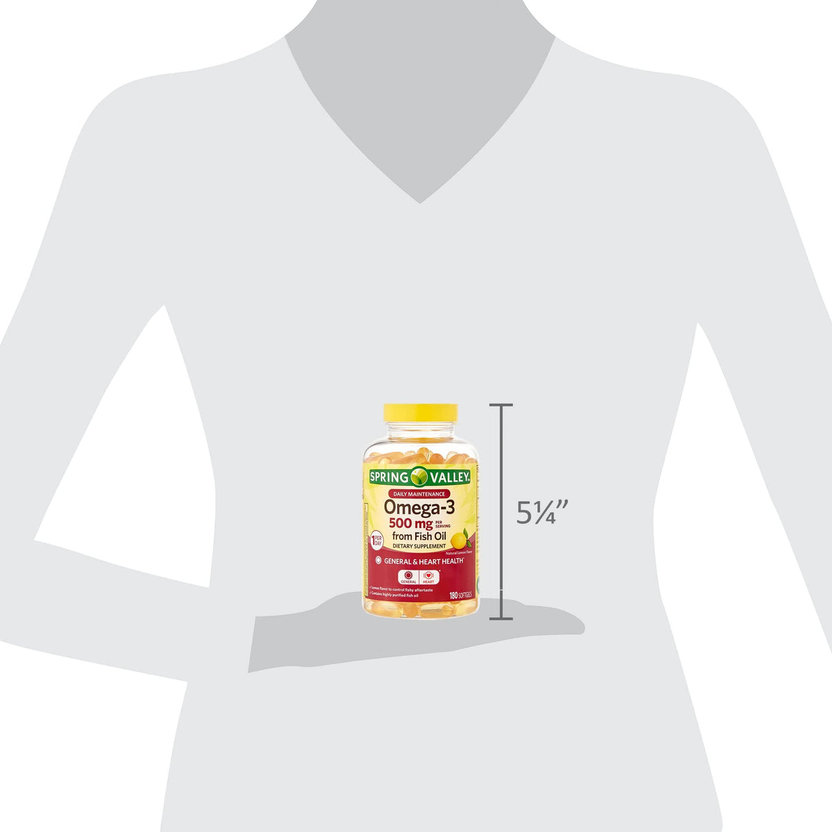 Omega-3 500 mg Fish Oil Dietary Supplements B8839
