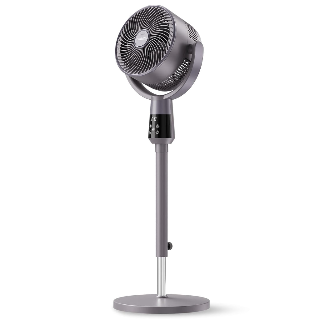 Oscillating Pedestal Fan, 25dB Standing Fan with 8 Speeds, 12H Timer, 36-45'' Adjustable Height, Remote Control X34621