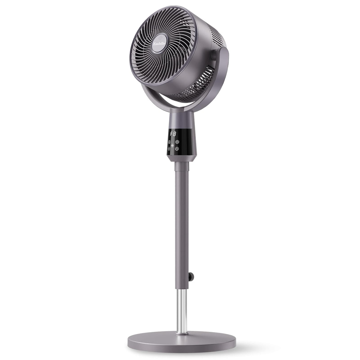 Oscillating Pedestal Fan, 25dB Standing Fan with 8 Speeds, 12H Timer, 36-45'' Adjustable Height, Remote Control X34621