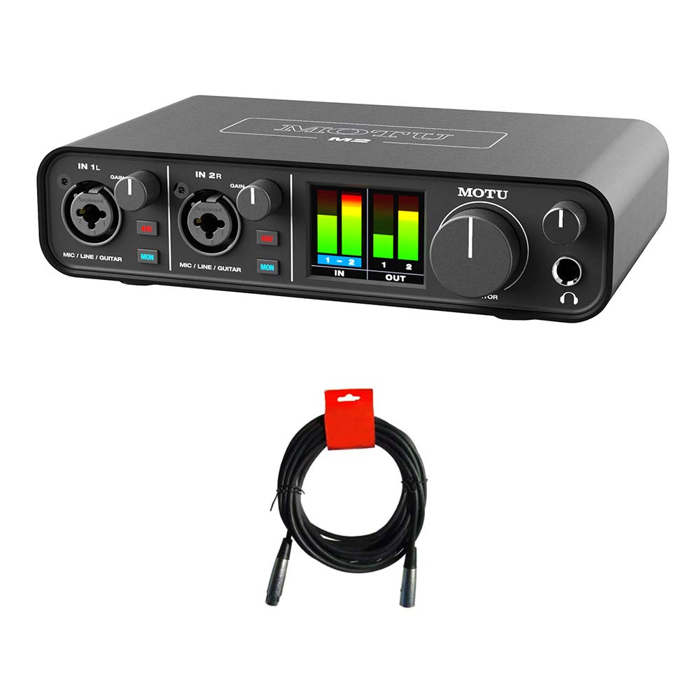 2x2 USB-C Audio Interface with XLR-XLR Cable Bundle X9877