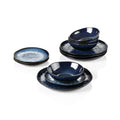 Blue 12-Piece Ceramic Stoneware Dinner Set C3932