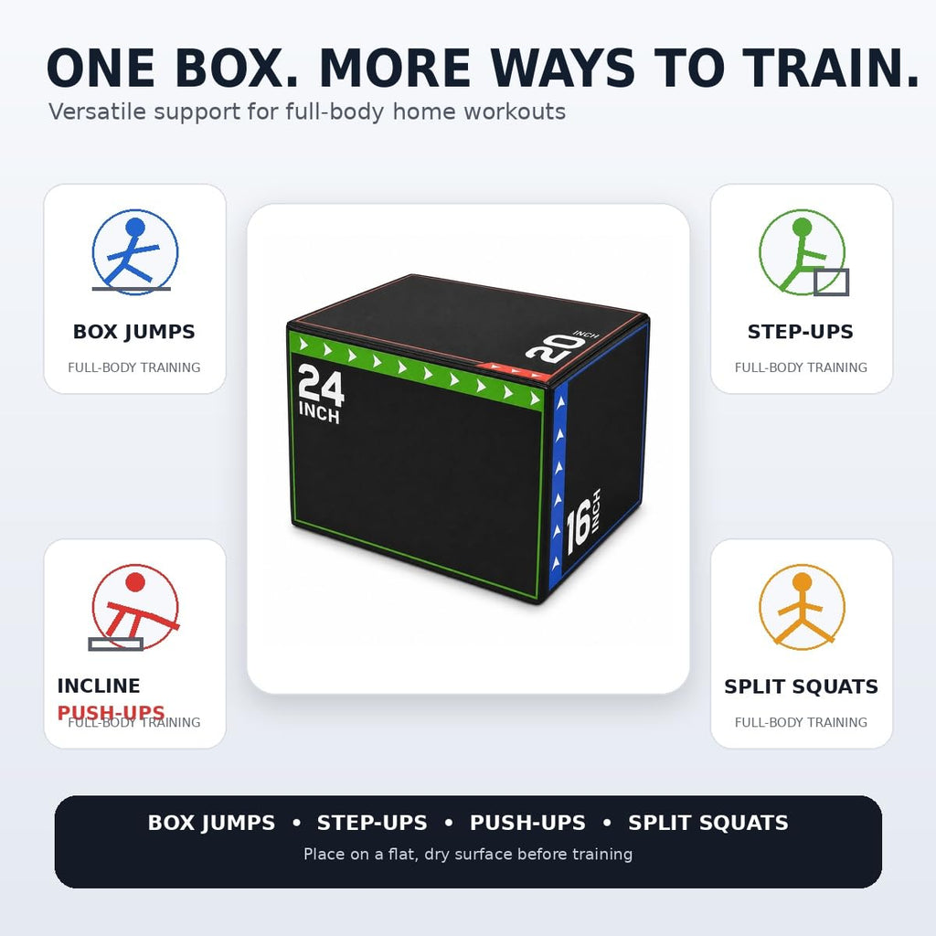 3-in-1 Foam Plyo Box with Carry Handles Q870