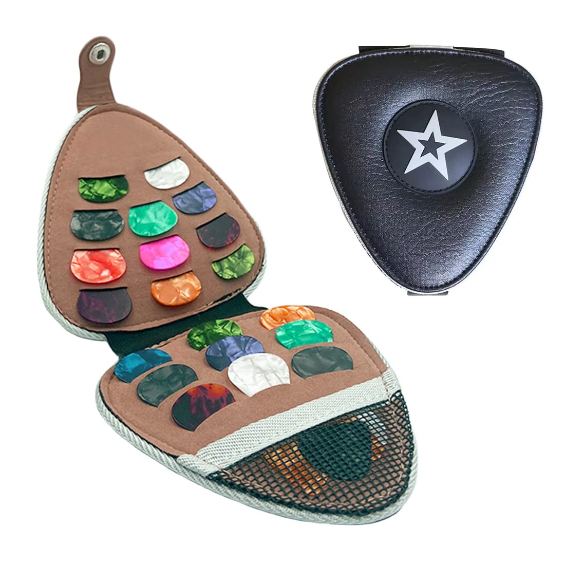 Guitar Pick Holder Case Bag with 24pcs Colorful Picks M933