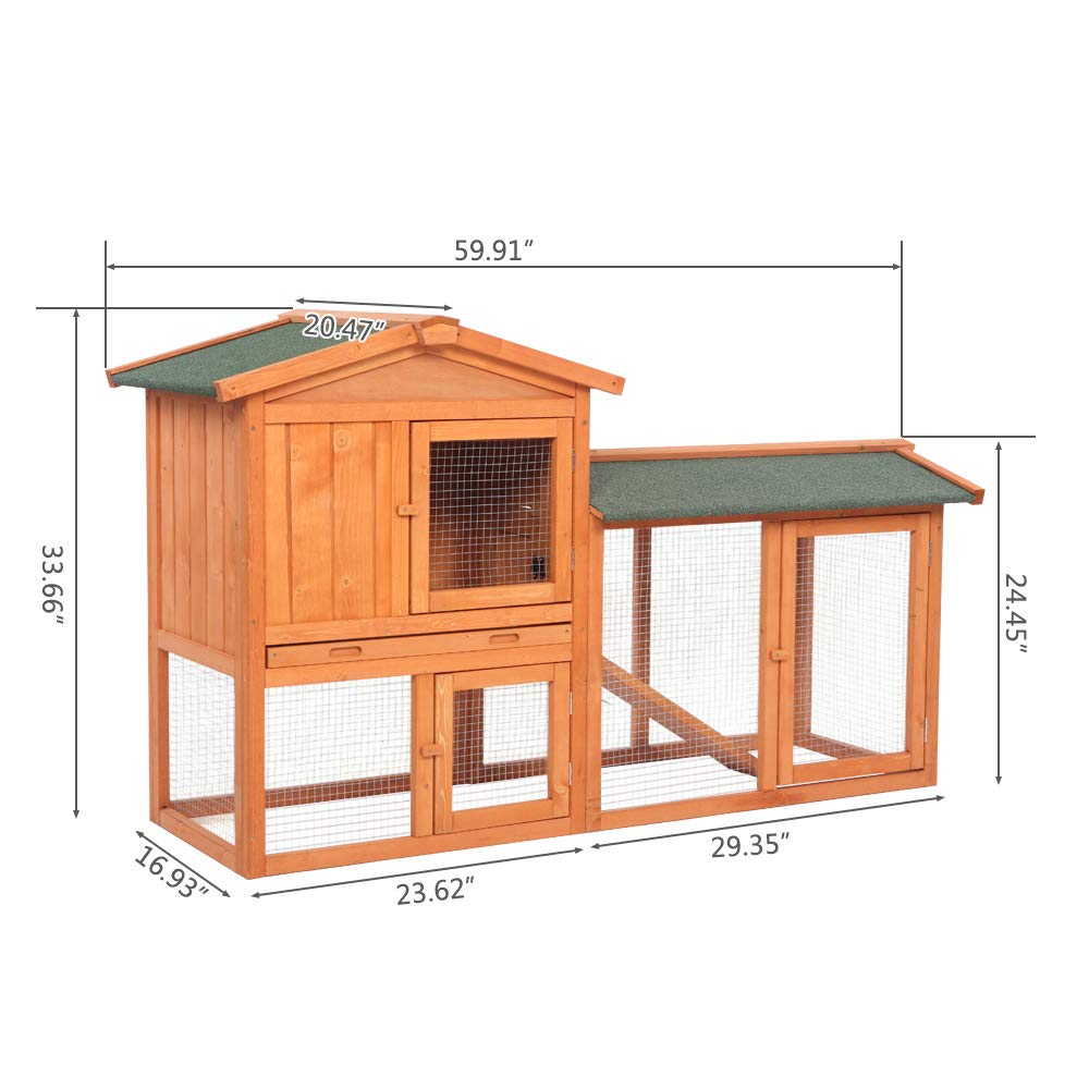 Wooden Chicken Coop with Waterproof Roof and Nesting Box S4503