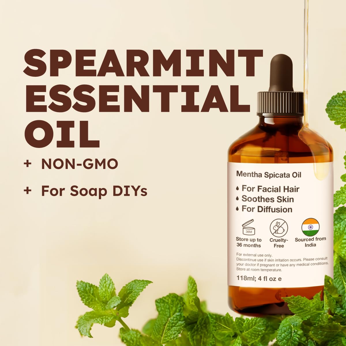 Spearmint & Lavender Essential Oil Set 2x4 fl oz B627662