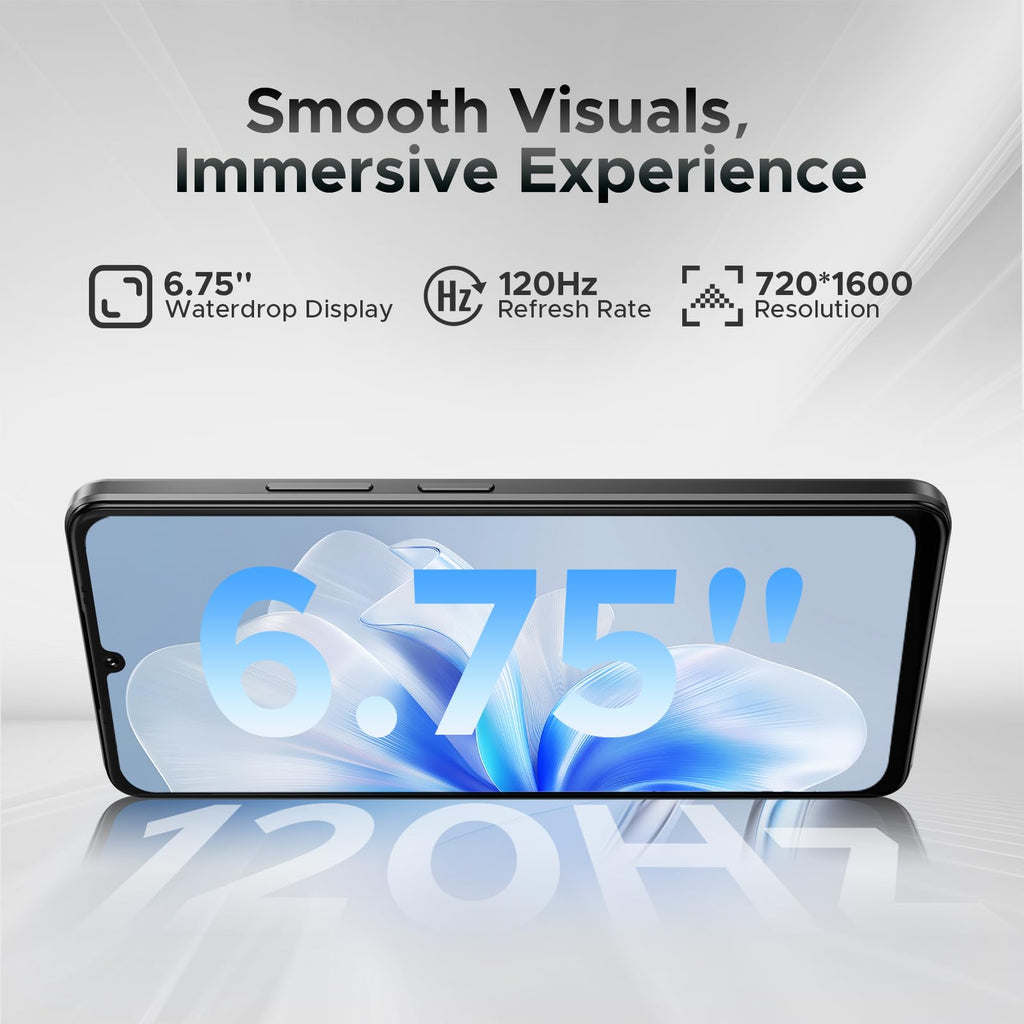 5G Unlocked Android Smartphone 32GB+128GB 6.75" 120Hz Dual SIM 6250mAh Q91143