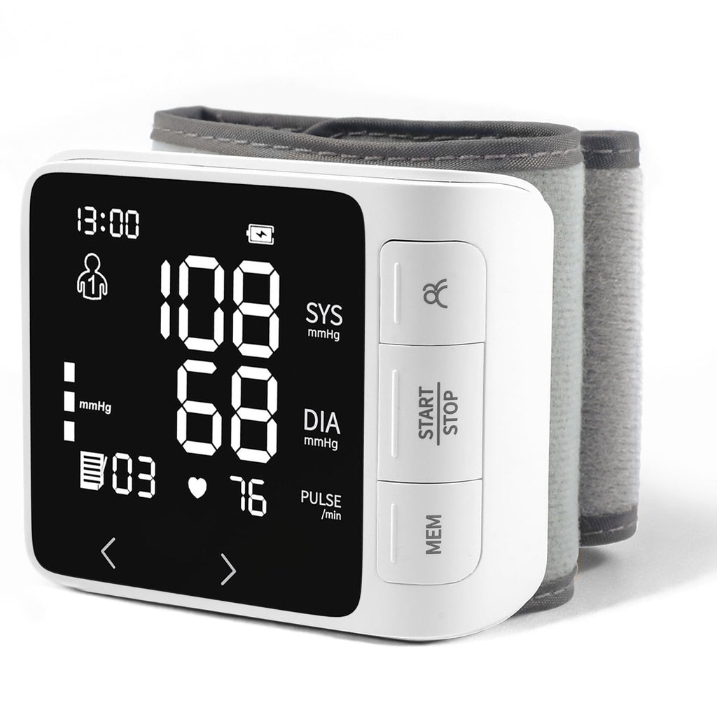 Wrist Blood Pressure Monitor with 2 Users Memory LCD Display R21217