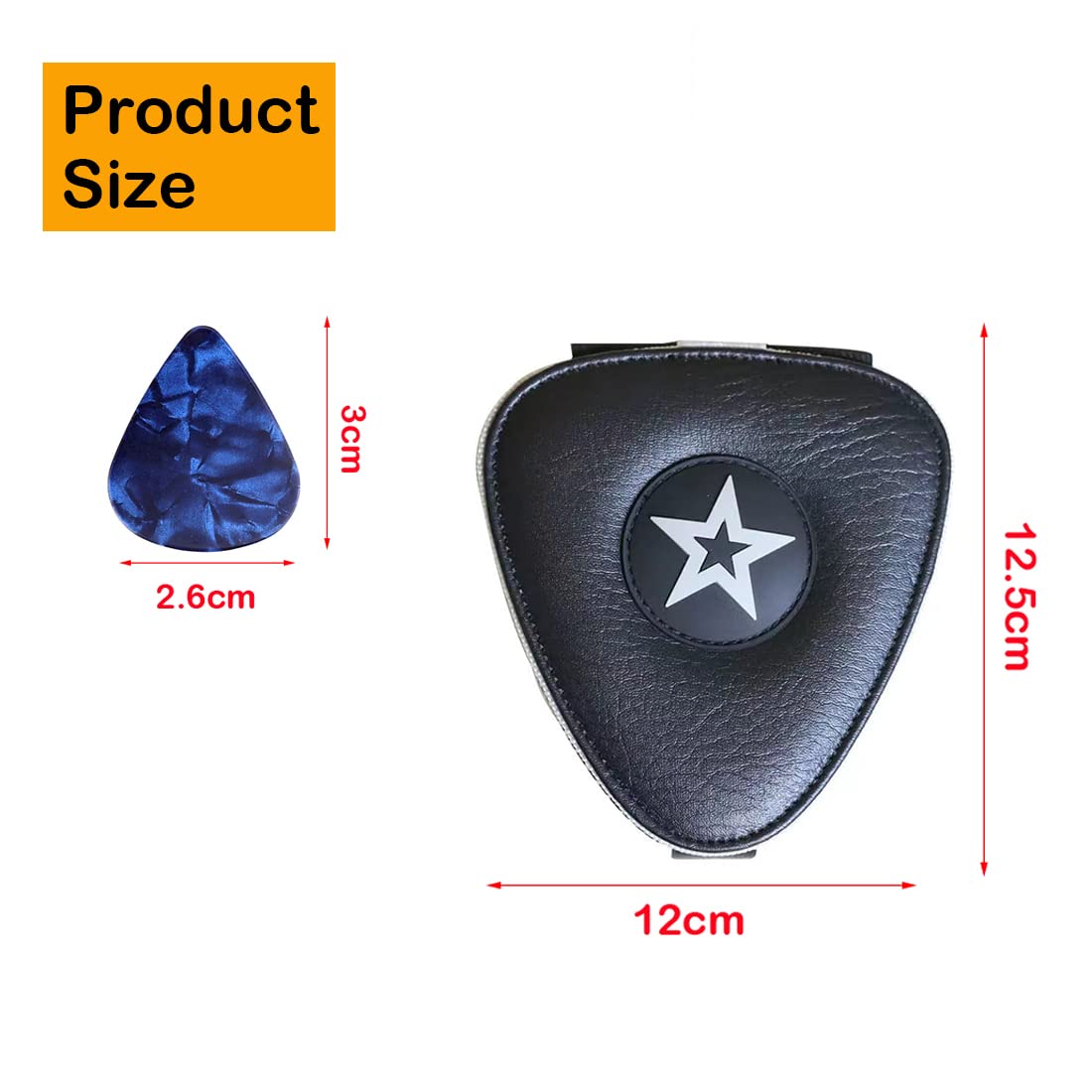 Guitar Pick Holder Case Bag with 24pcs Colorful Picks M933