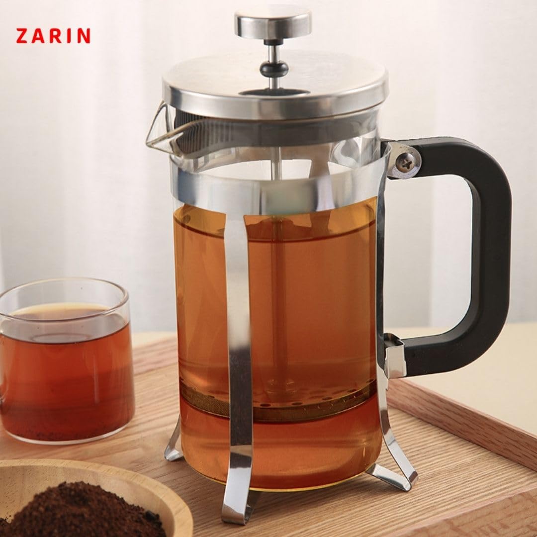 34oz French Press Coffee & Tea Maker Borosilicate Glass Stainless Steel J801