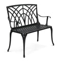 38" Black Metal Outdoor Bench N97695