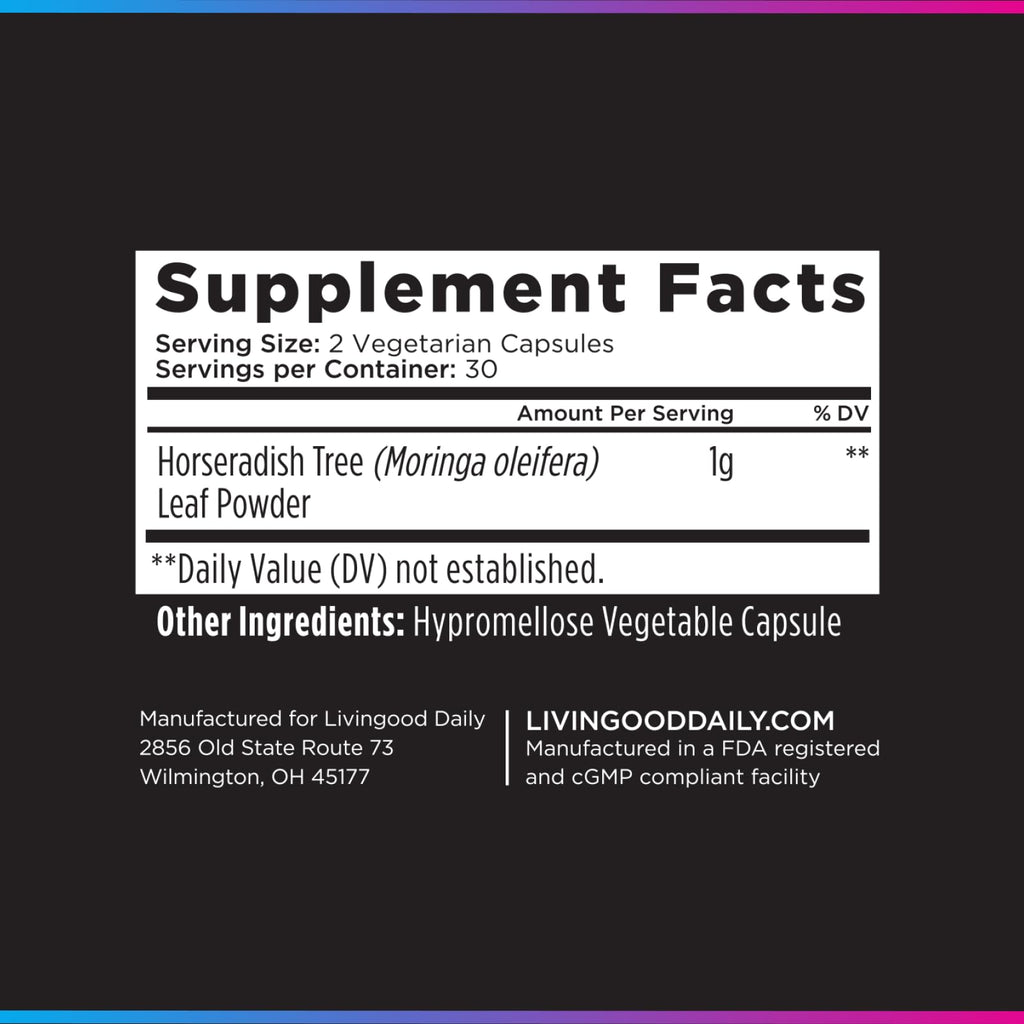 Moringa Capsules 1000mg 60 Capsules S101137