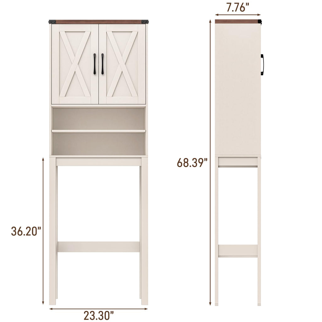 Over The Toilet Storage Cabinet with Adjustable Shelf, White I81685