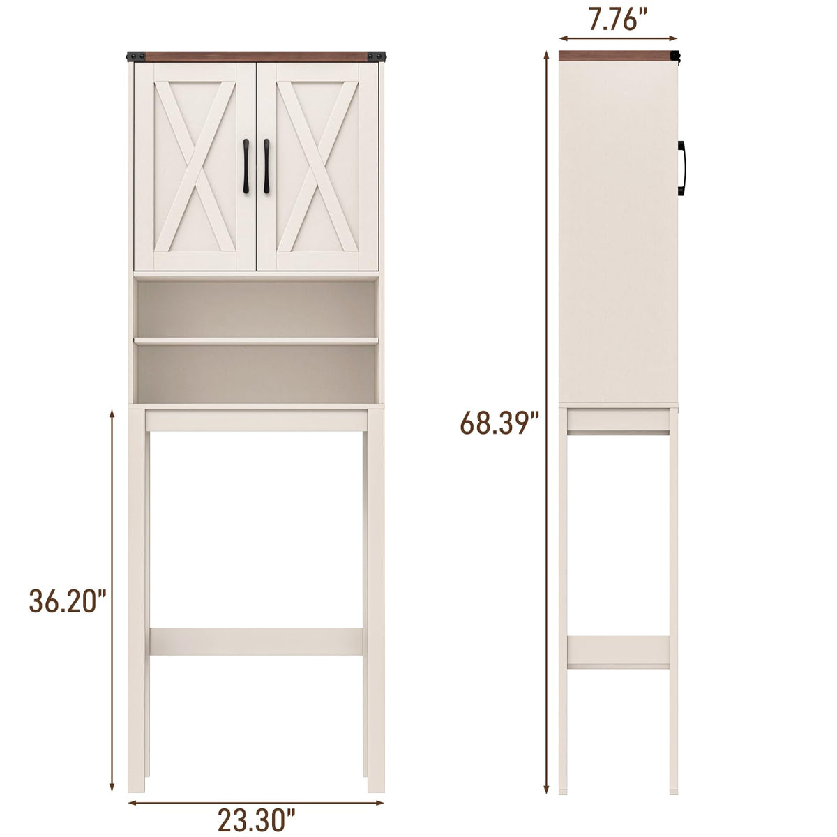 Over The Toilet Storage Cabinet with Adjustable Shelf, White I81685