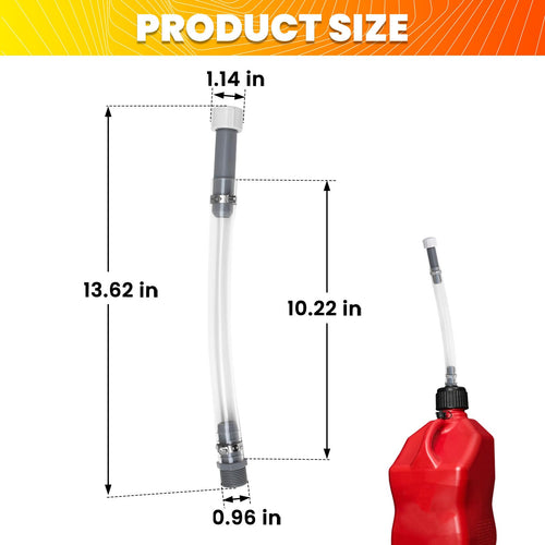 2-Pack Clear Fuel Jug Hose with Built-in Filter D89481