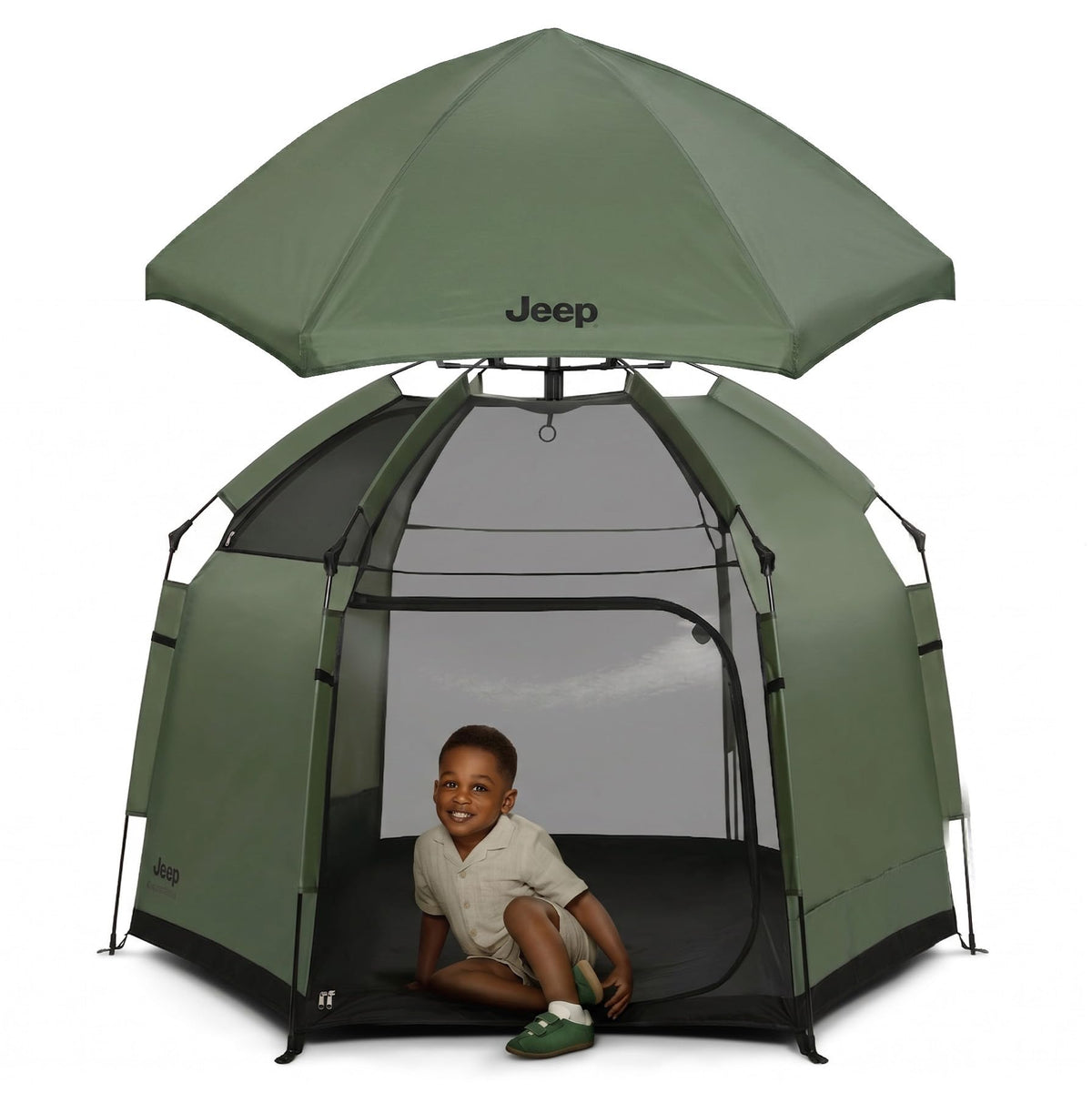 Olive Green Pop-Up Play Yard P394936