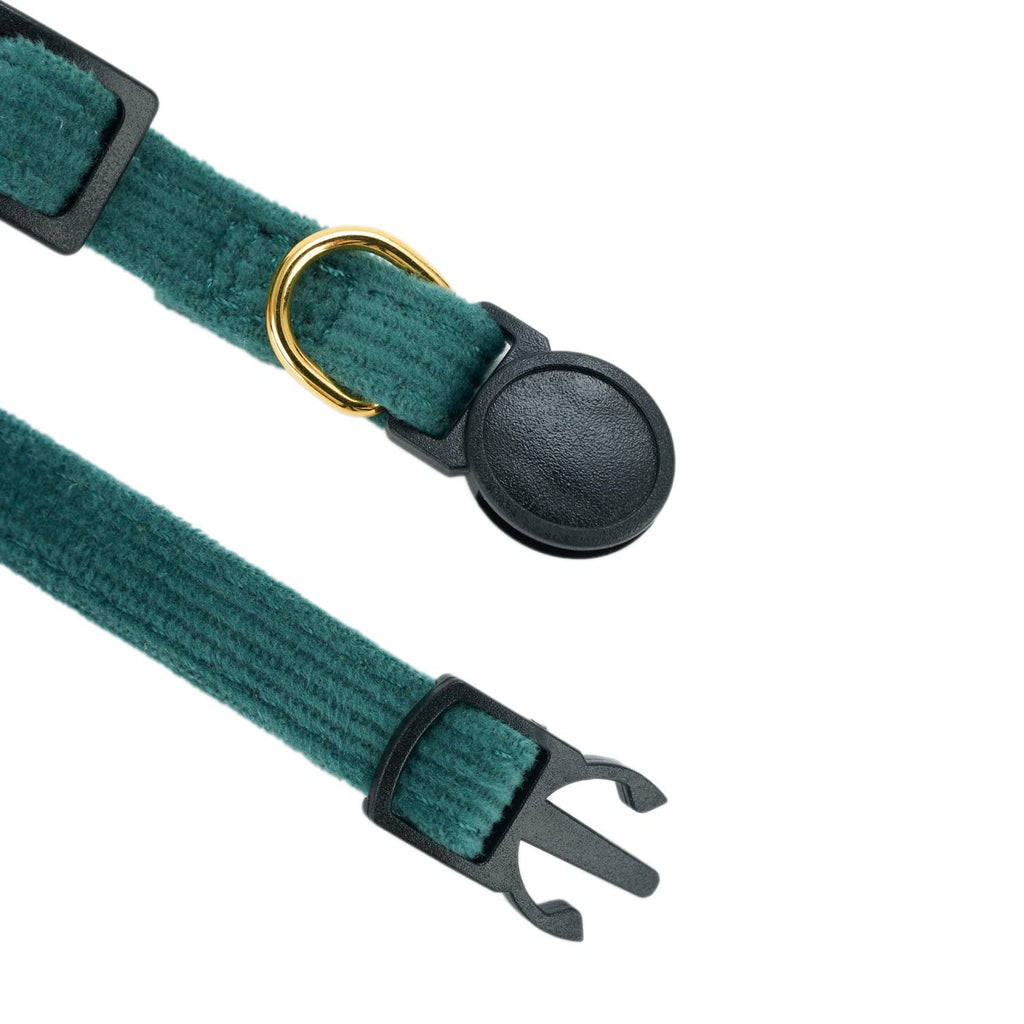 2 Pack Soft Corduroy Cat Collars with Bow Tie & Bell P8882
