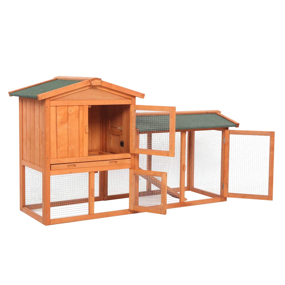 Wooden Chicken Coop with Waterproof Roof and Nesting Box S4503