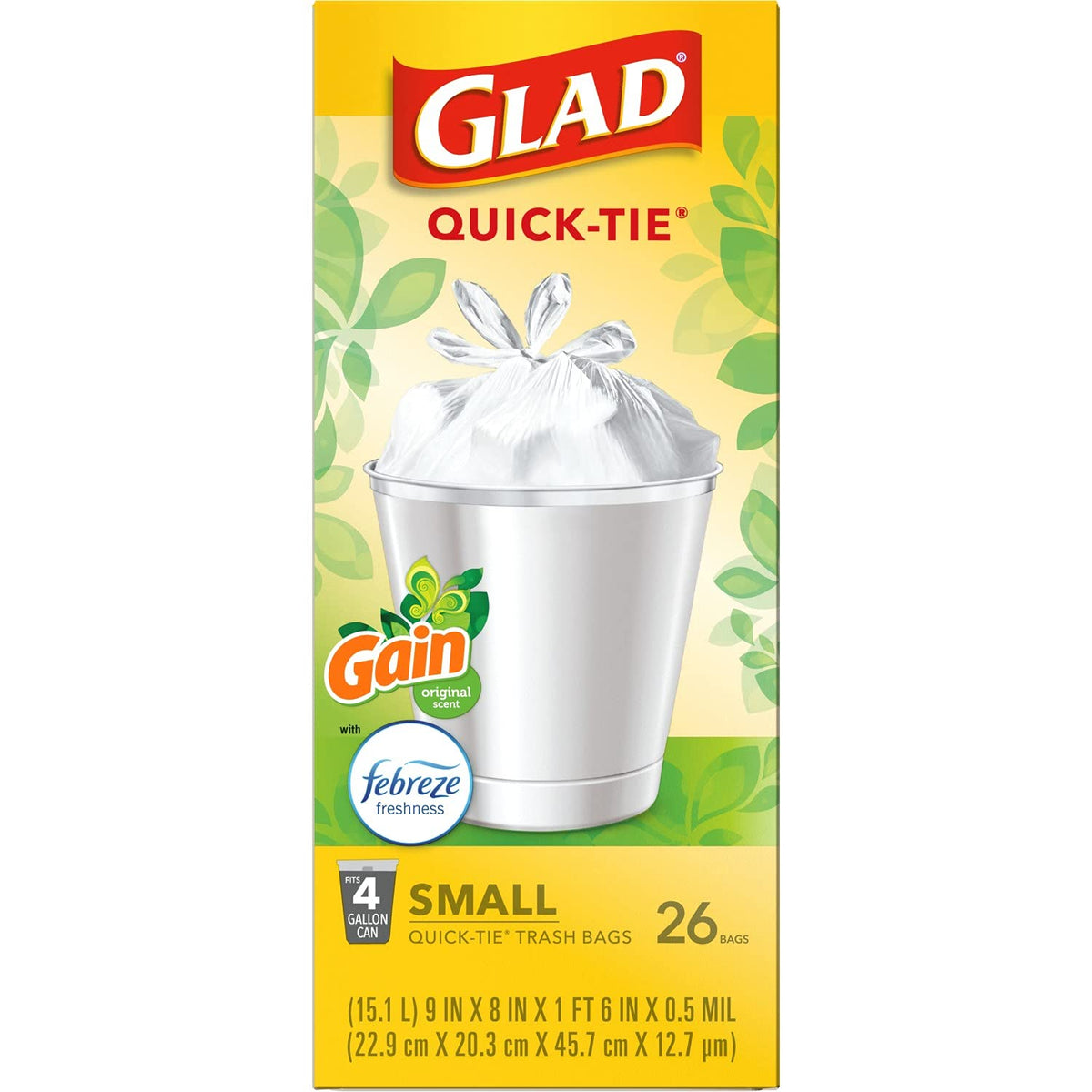 4 Gal 26 Count Trash Bags Pack of 6 Q80933