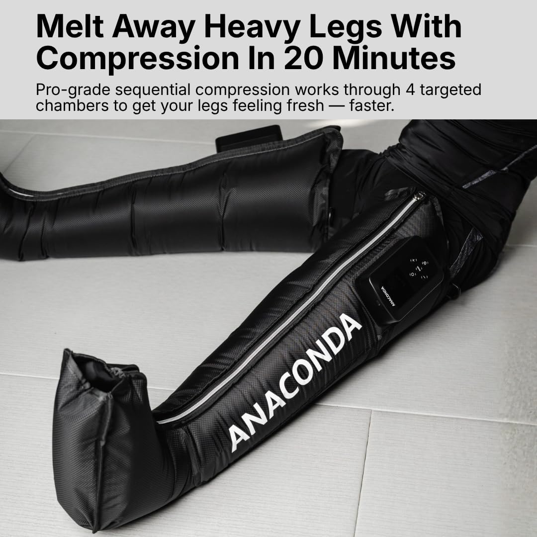 Wireless Leg Compression Boots with 4 Sequential Zones, 3 Modes, 4-Hour Battery O163