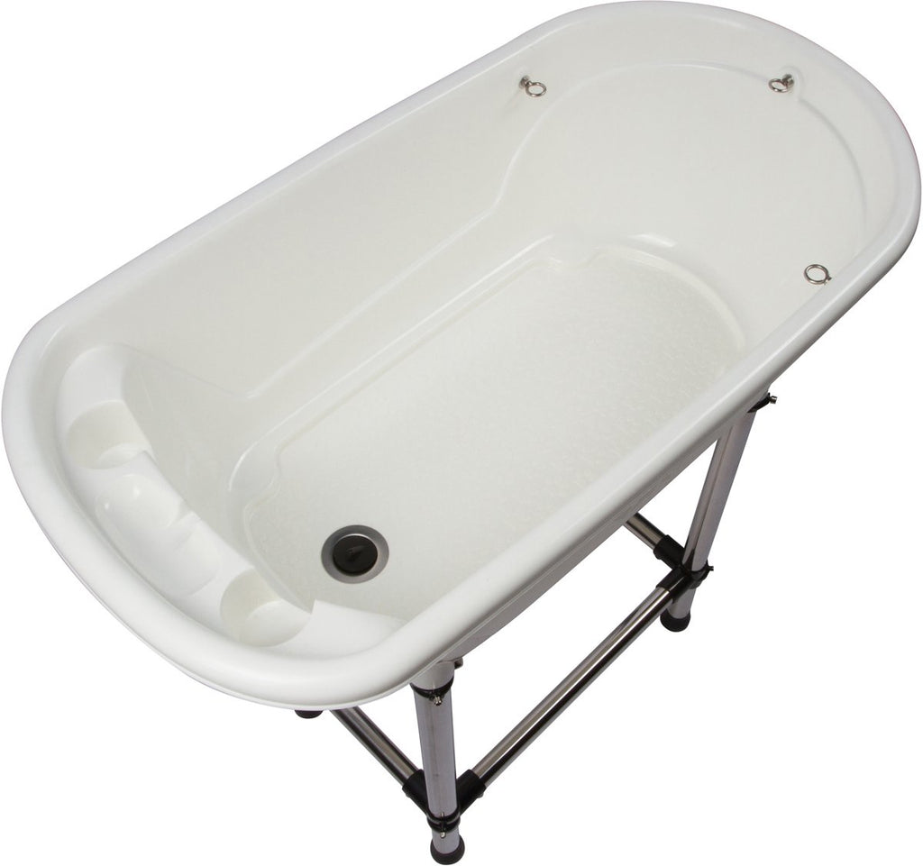 Portable Pet Bath Tub White 37.5"x19.5"x35.5" R403097