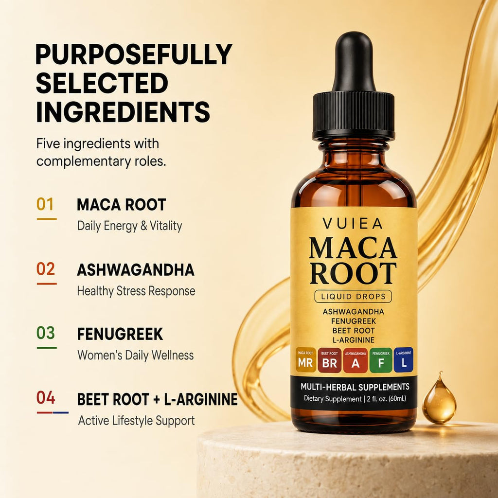 Maca Root Drops 5-in-1 Herbal Supplement 2 Fl Oz G198081