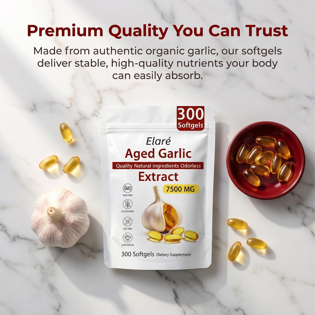 Odorless Organic Garlic Extract Capsules 300 Softgels F200