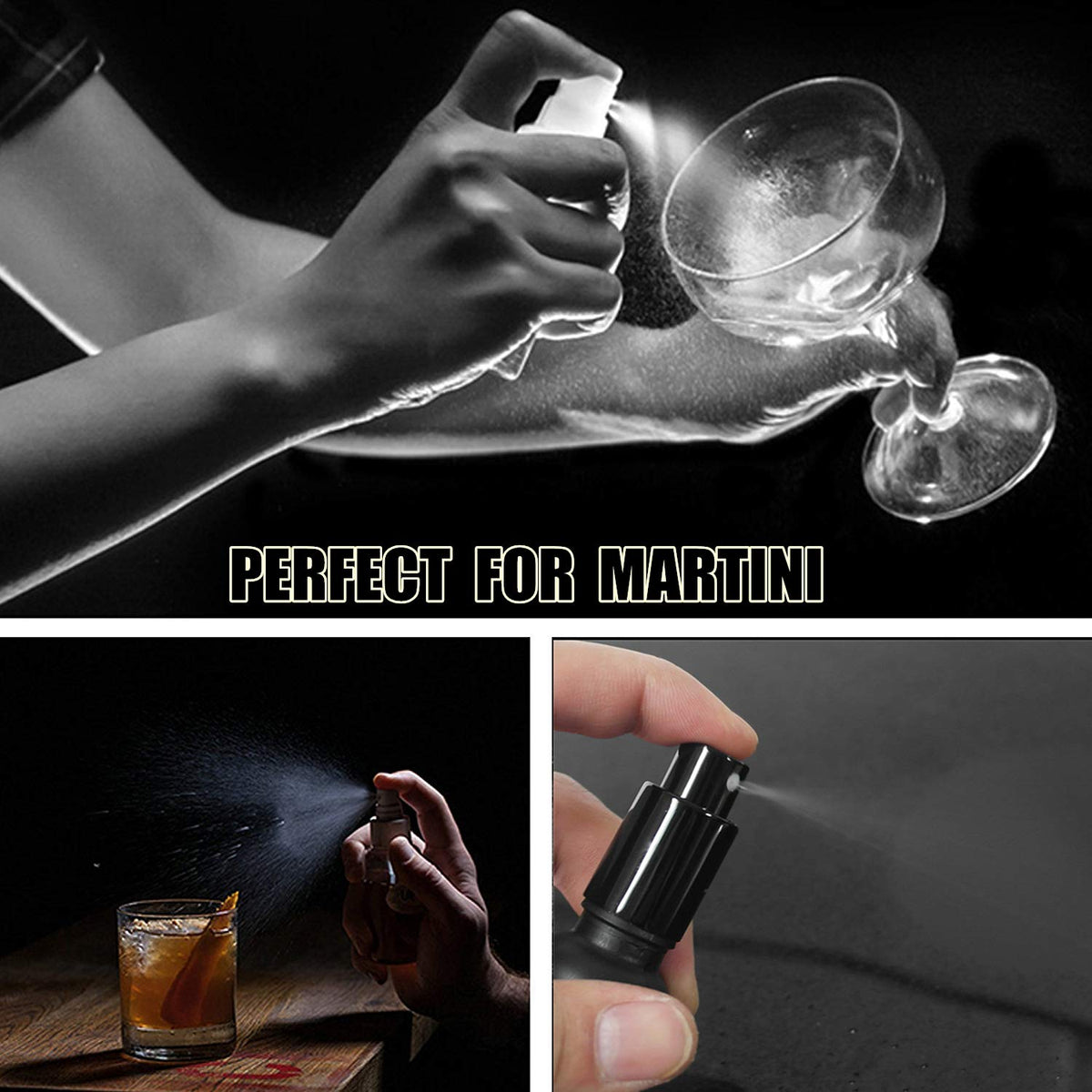 Cocktail Atomizer Sprayer 1.7OZ 50ml Black J283530