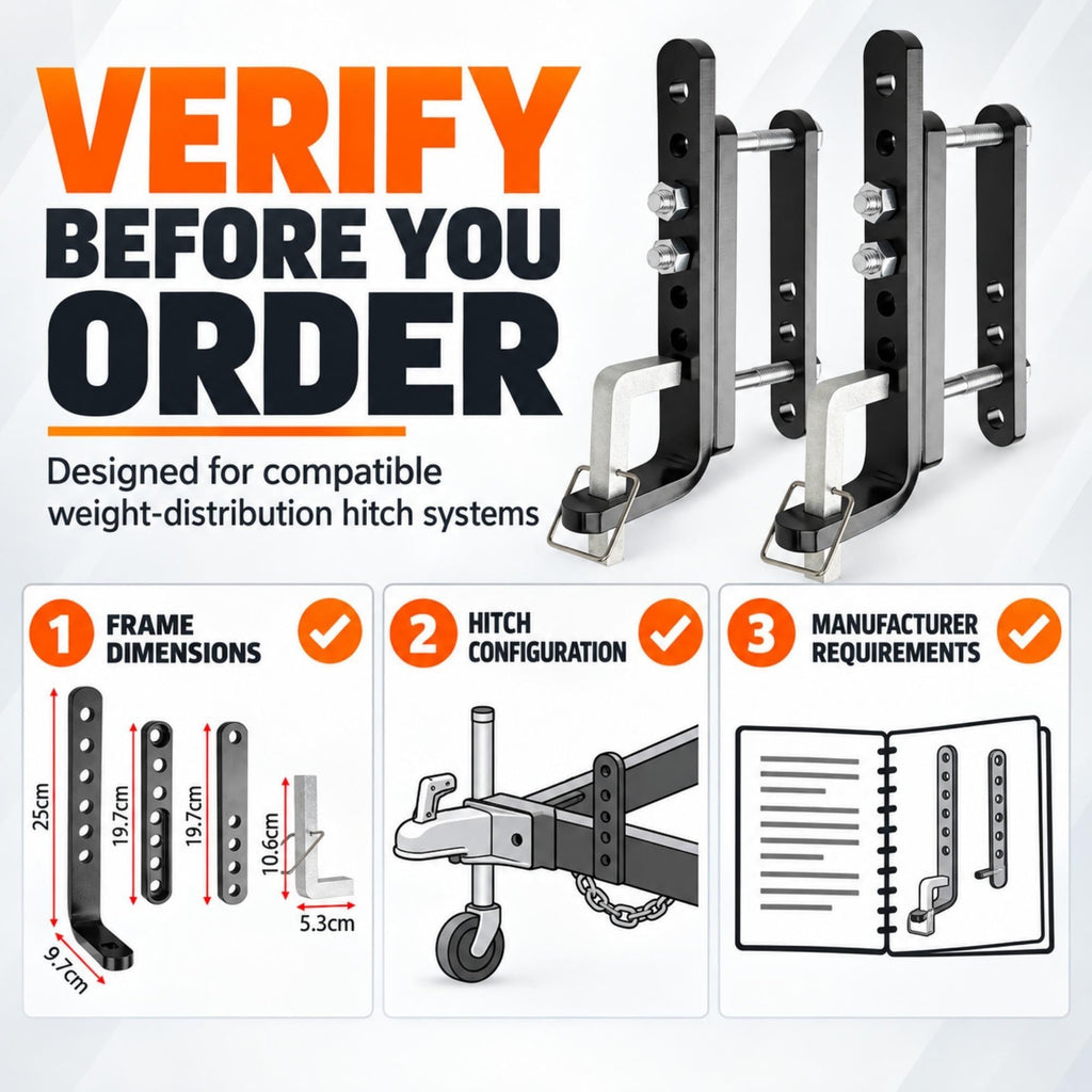 Trailer Sway Control Brackets, 2-Pack O161