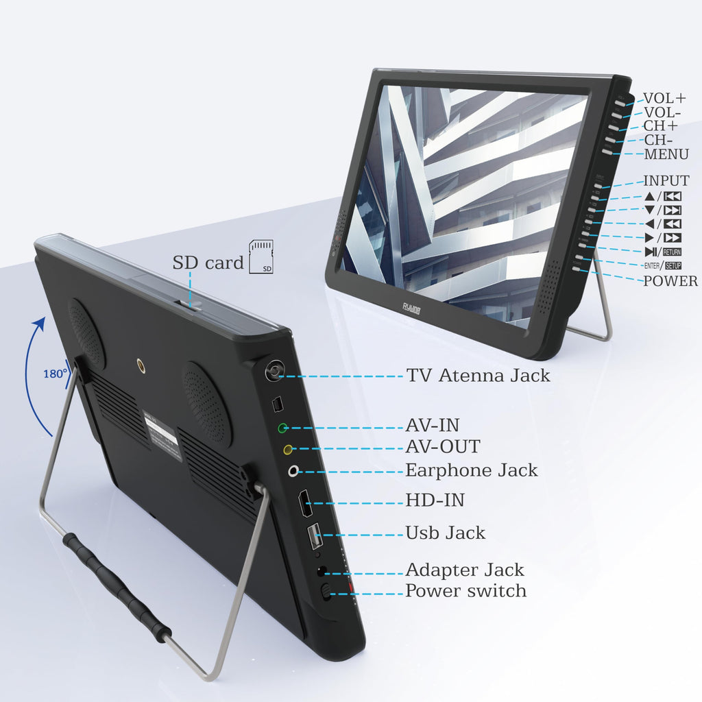 Portable Battery Powered Digital TV with Stand V783