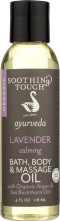 Organic Calming Lavender Bath, Body & Massage Oil, 4 Oz T78667
