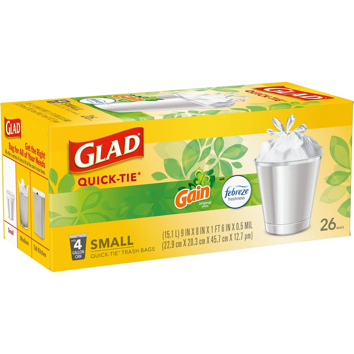 4 Gal 26 Count Trash Bags Pack of 6 Q80933