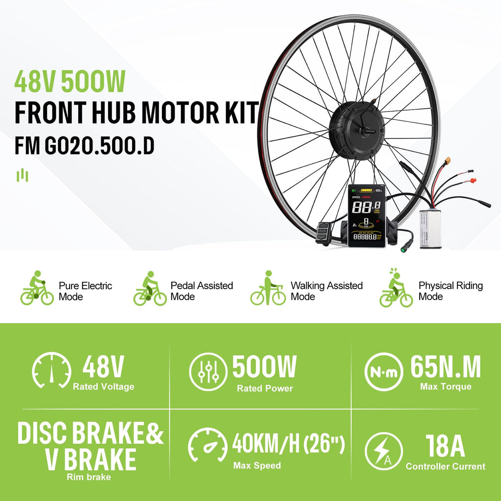 48V 500W Front Wheel Electric Bike Conversion Kit Z53379