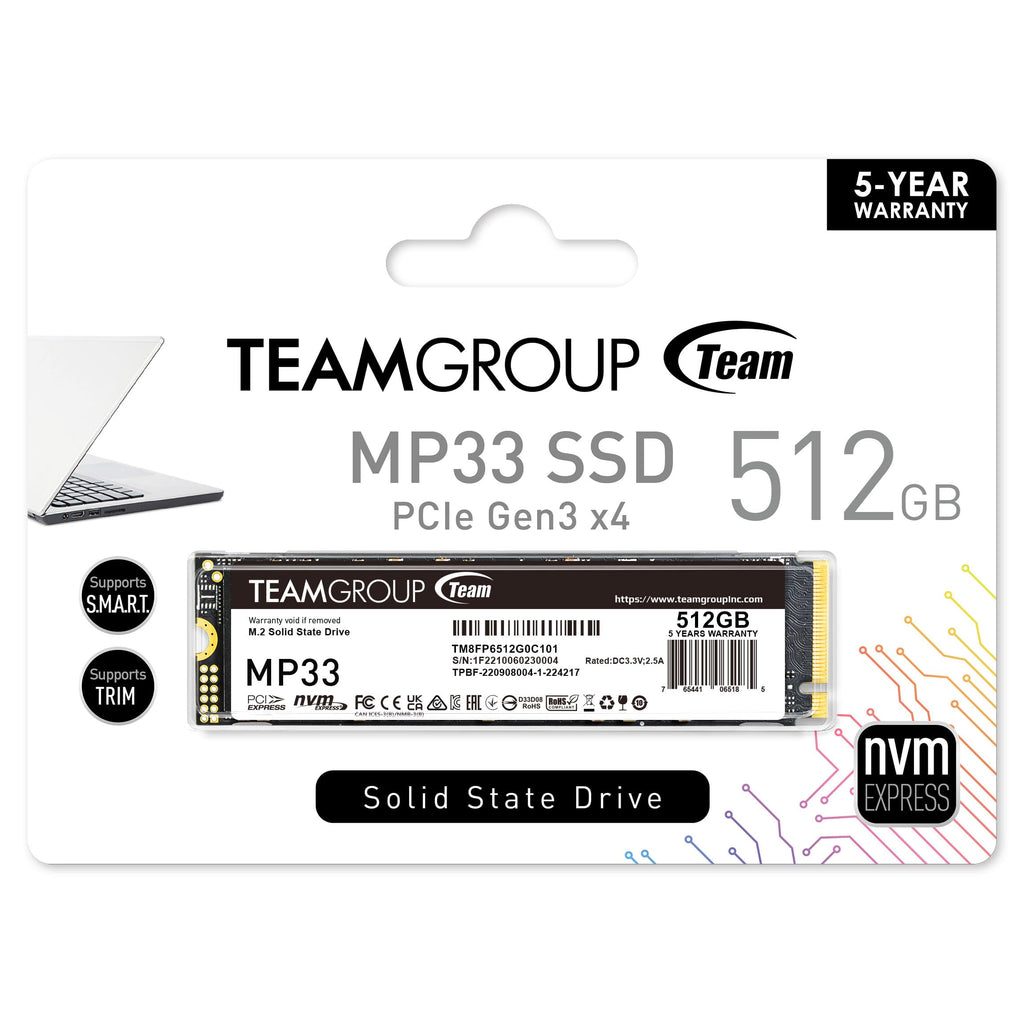 512GB NVMe PCIe Gen3x4 M.2 2280 Internal SSD P4314