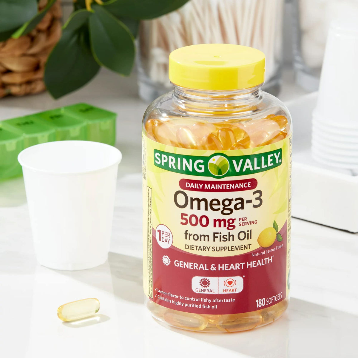 Omega-3 500 mg Fish Oil Dietary Supplements B8839