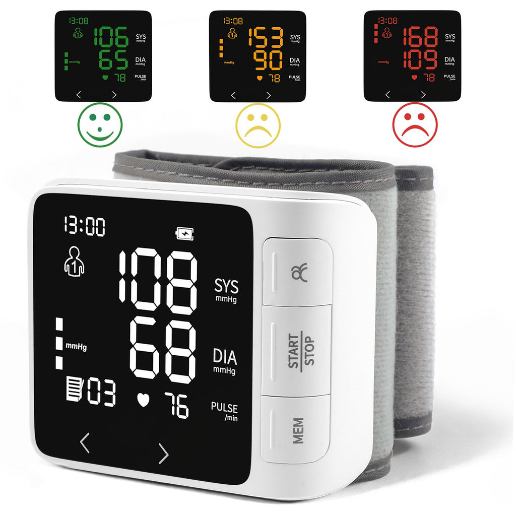 Wrist Blood Pressure Monitor with 2 Users Memory LCD Display R21217