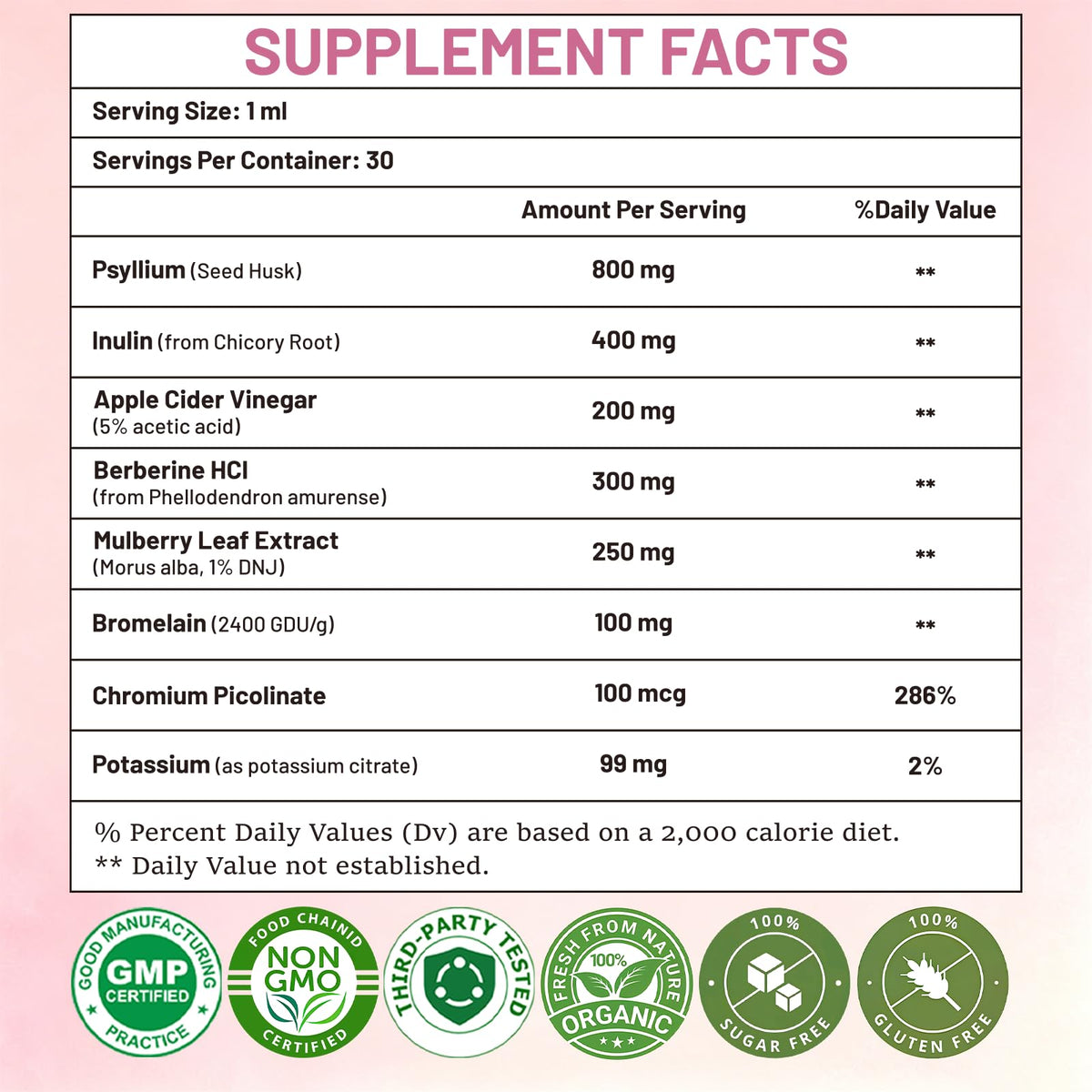 Organic Fiber Supplement V819
