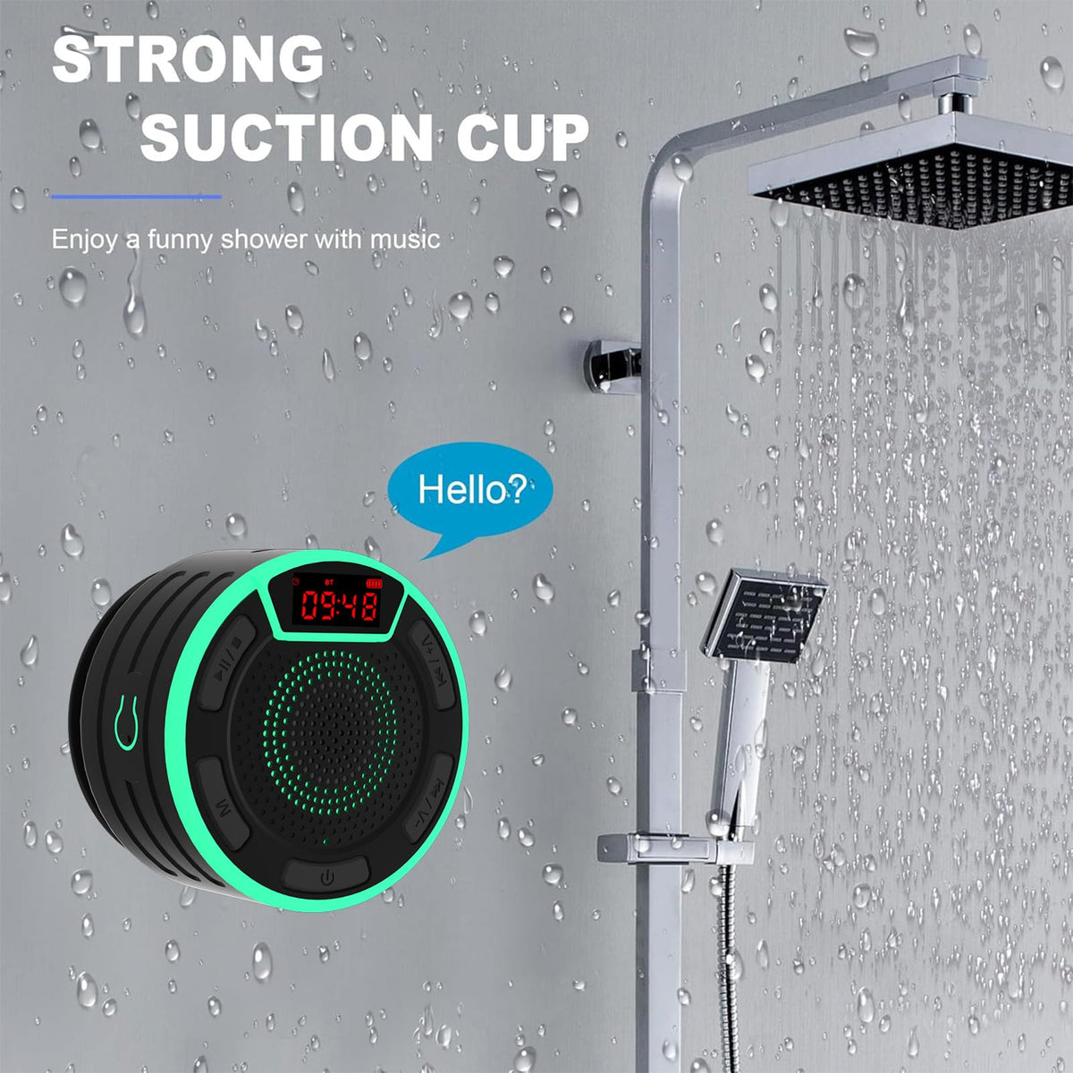 IPX7 Waterproof Portable Bluetooth Speaker with Suction Cup L2685
