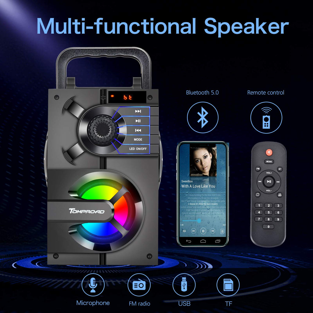 Portable Bluetooth Speaker with Subwoofer R834039