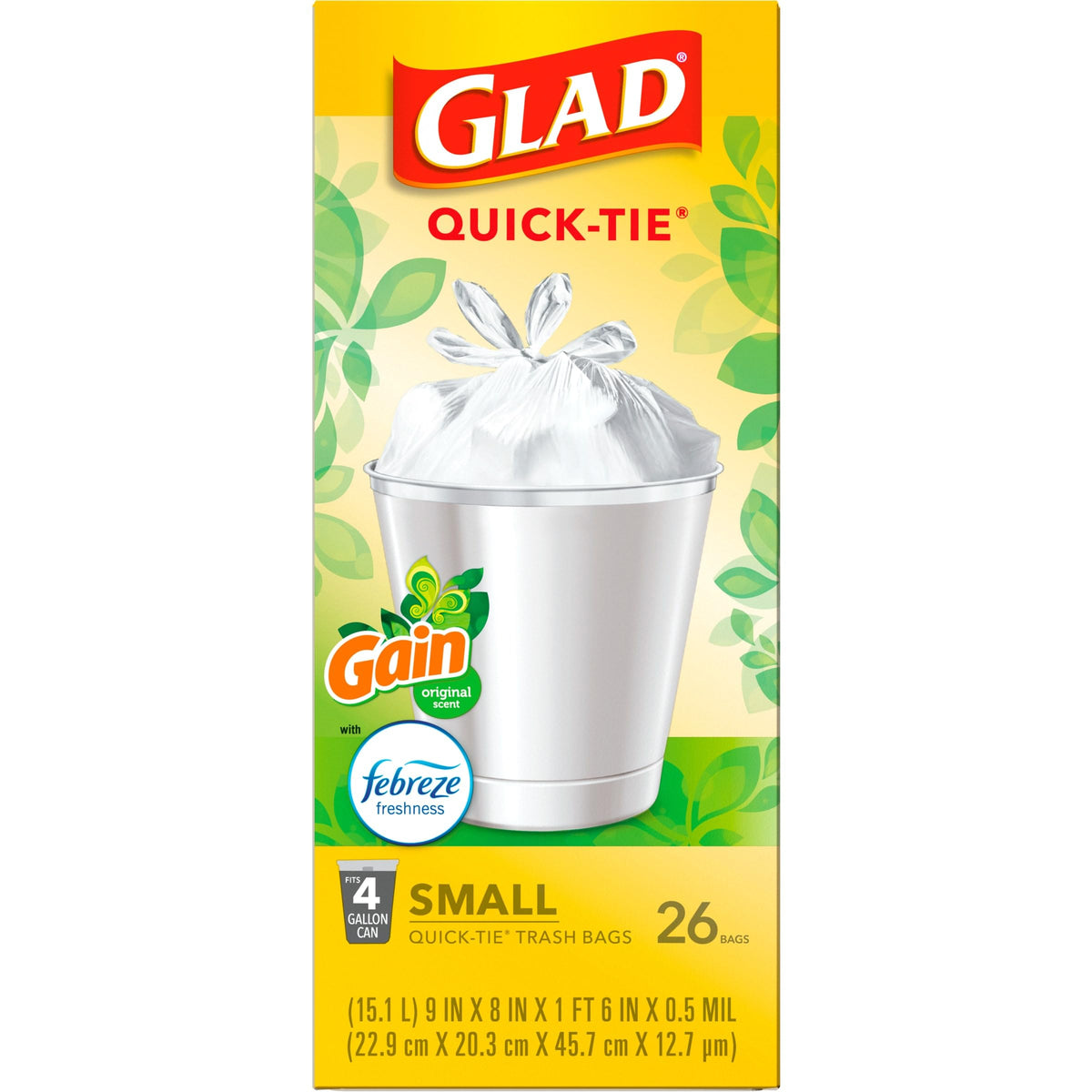 4 Gal 26 Count Trash Bags Pack of 6 Q80933