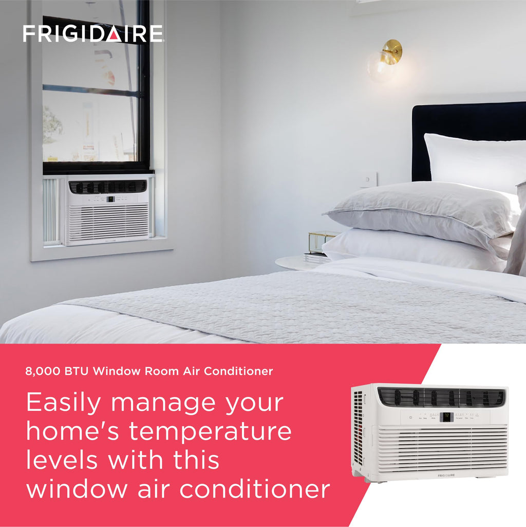8,000 BTU White Window Air Conditioner with Remote Control B788794
