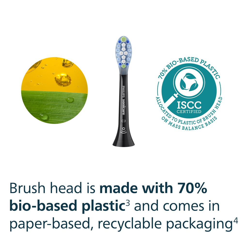 Black 2 Pack Replacement Electric Toothbrush Heads Q43105