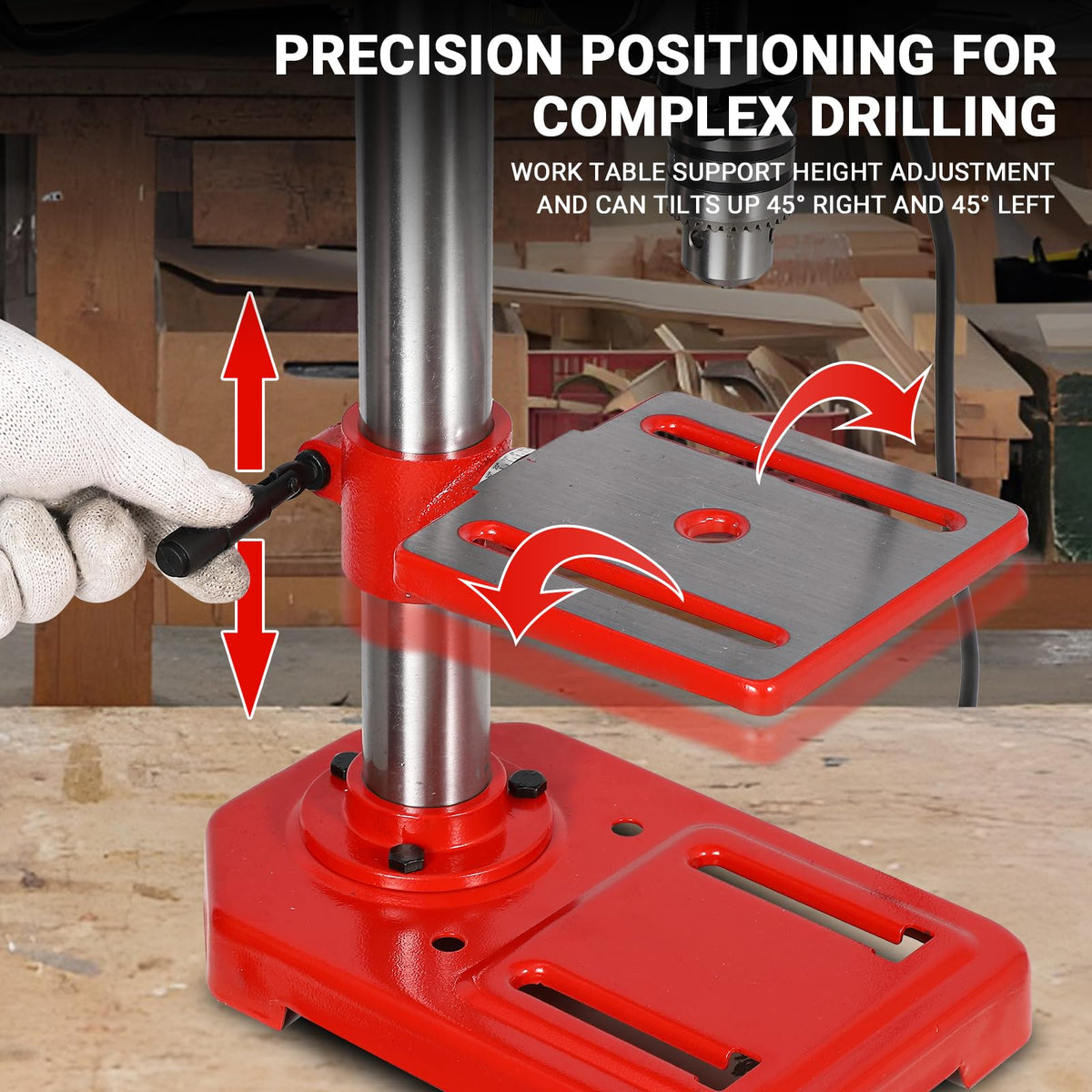 8" Benchtop Drill Press with 5 Adjustable Speeds Y214445