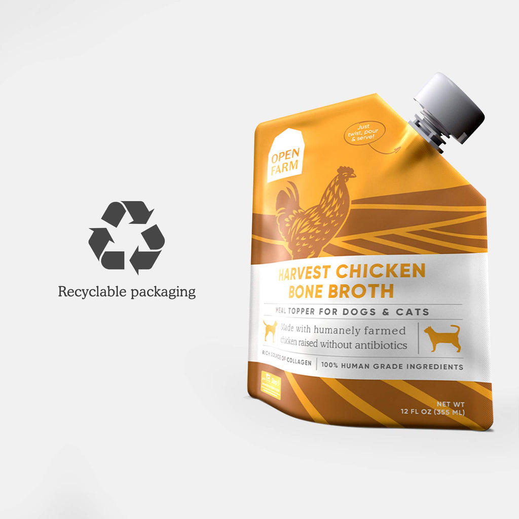 Chicken Bone Broth Food Topper for Dogs and Cats 12oz B9693