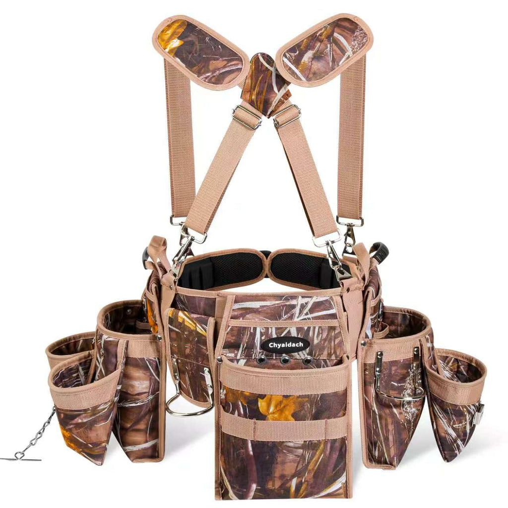 7-Piece Tool Belt Rig with 16 Pockets and Dual Hammer Loops Z9625