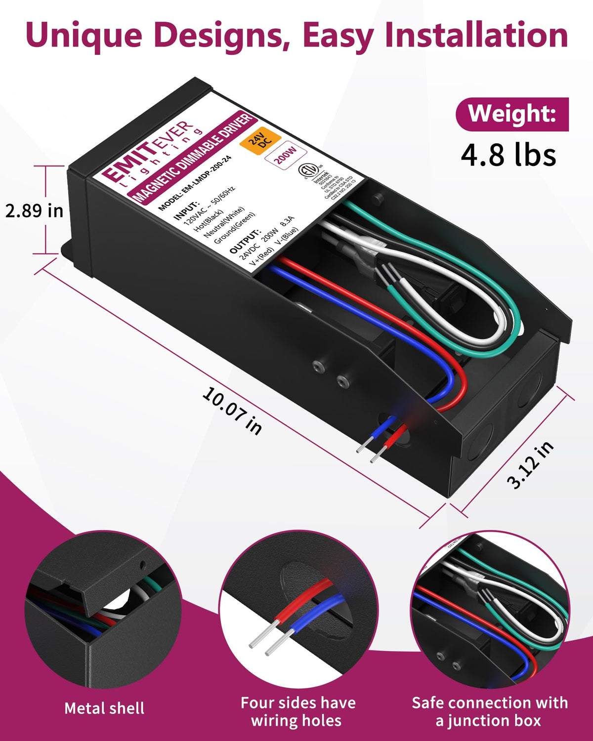 200W 24V Dimmable LED Driver Power Supply G9310