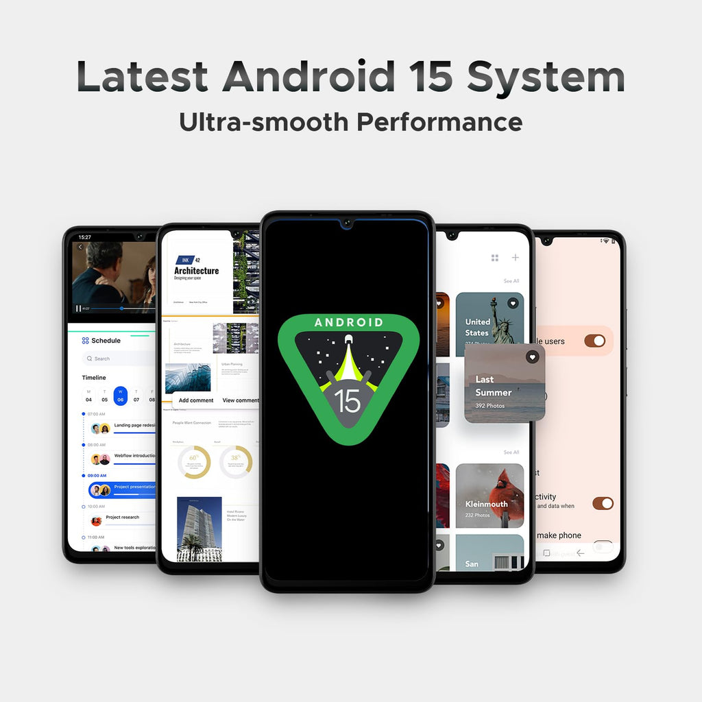 5G Unlocked Android Smartphone 32GB+128GB 6.75" 120Hz Dual SIM 6250mAh Q91143
