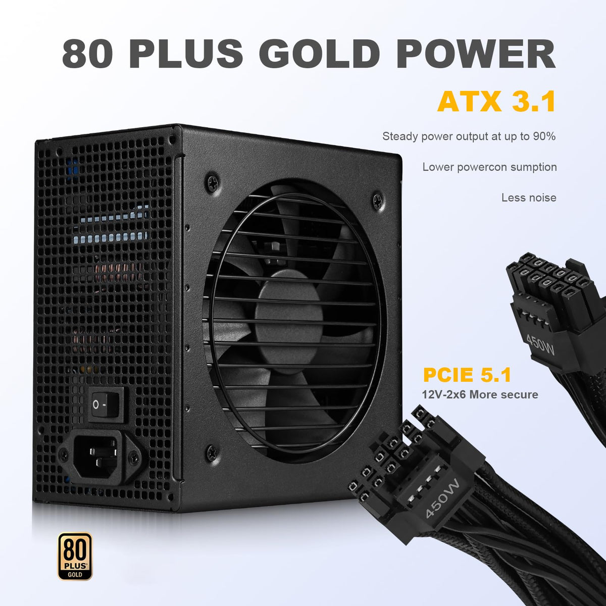 750W Fully Modular ATX 3.1 Power Supply Black S609103