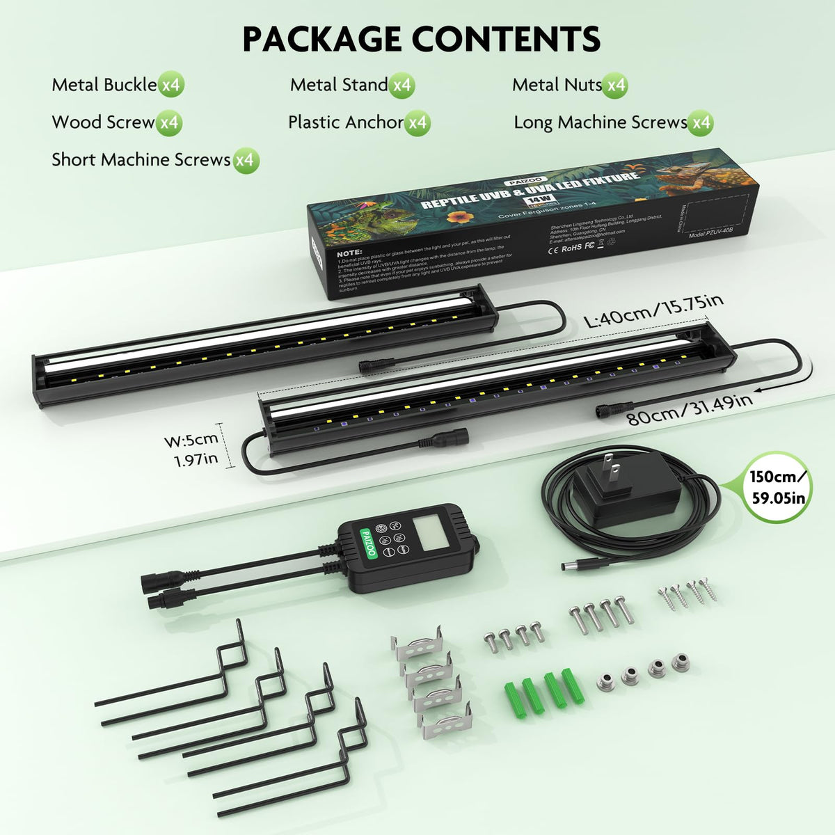 UVB LED Reptile Light Kit P3805